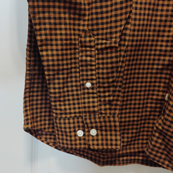 NWT Jack & Jones Premium Oxford Button Down Shirt Brown Black Checkered Size XXL - Picture 5 of 11